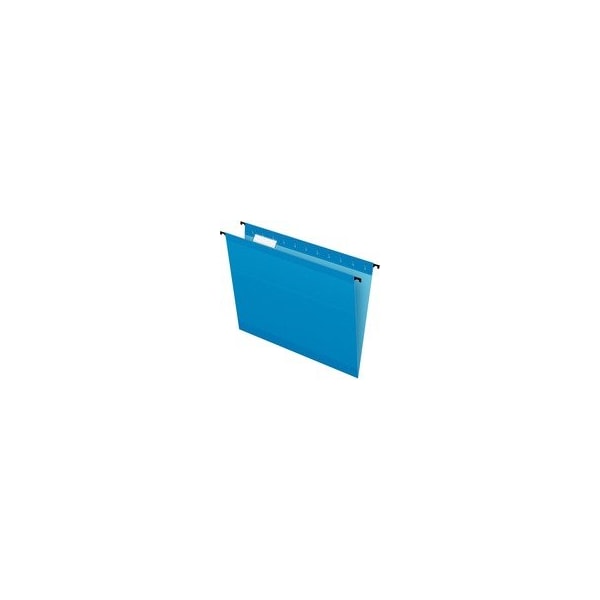 Pendaflex SureHook 1/5 Tab Cut Letter Recycled Hanging Folder - 8 1/2in x 11in - Blue - Acid-free, 20PK 615215BLU - main