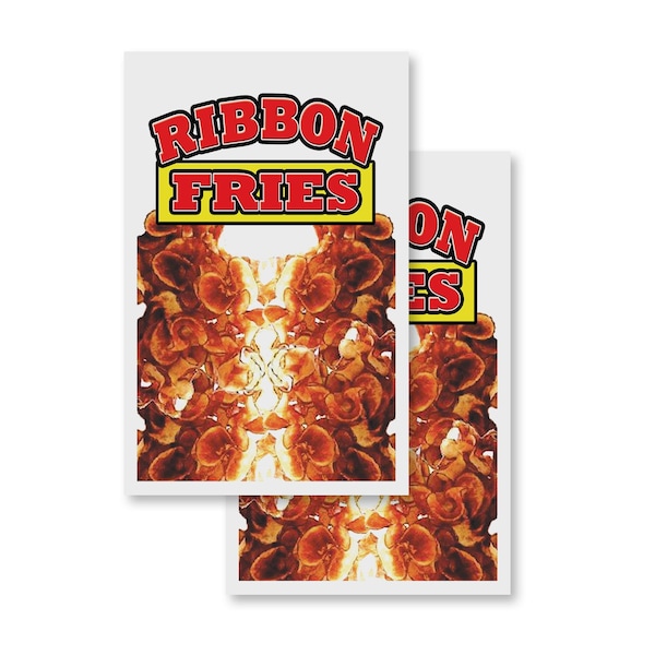 Signmission Ribbon Fries, Vinyl Decals Only 24 Inch x 36 Inch, Vinyl Decal, 2PK DSB-2436-2PACK-Ribbon Fries - main