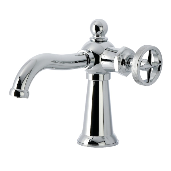Kingston Brass One-Handle Single-Hole Bathroom Faucet with Push Pop-Up Drain, Polished Chrome KS3541RNX - main
