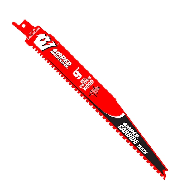 Diablo Reciprocating Saw Blade, Demo Demon, 9 in, 5/7 TPI, Carbide Teeth, Nail-Embedded Wood DS0906CWSA - main