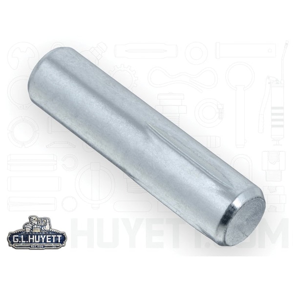 Huyett Type H Grooved Pin, Zinc Plated Low Carbon Steel, 0.500 in Dia x 0.498 in Small End Dia x 2.000 in L GP-0500-2000-H - main