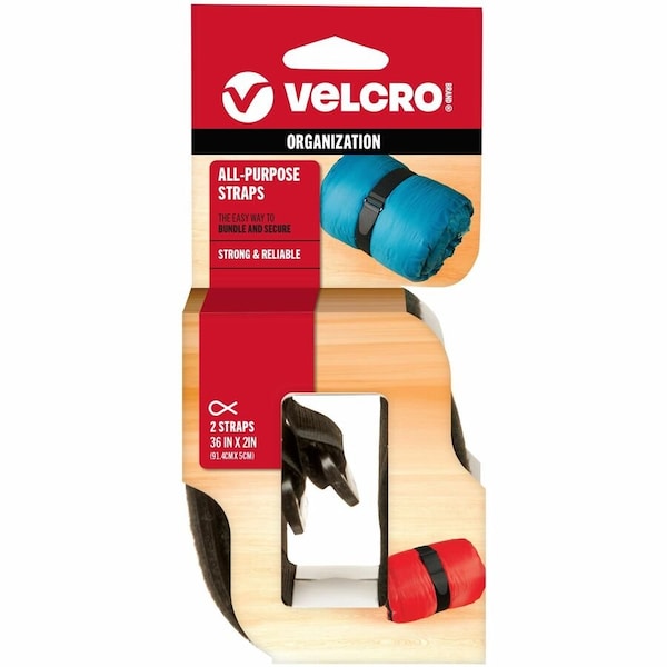 Velcro Brand 2PK2x36 BLK Velco Strap 90440 - main