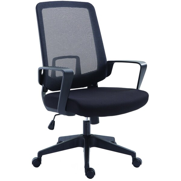 We'Re It Budg it, Edge Modern Rectangle Mesh Back Office Chair for Home or Office in Black BU-401-BLK - main