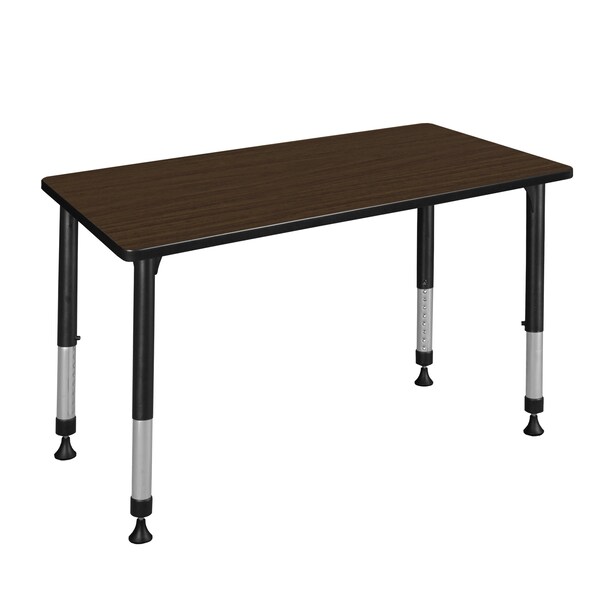 Regency Kee Height Adjustable Classroom Activity Table, 48 in W, 24 in L, Neo Walnut MT4824NWAPBK - main