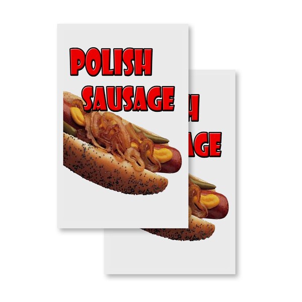 Signmission Polish Sausage, Vinyl Decals Only 24 Inch x 36 Inch, Vinyl Decal, 2PK DSB-2436-2PACK-Polish Sausage - main
