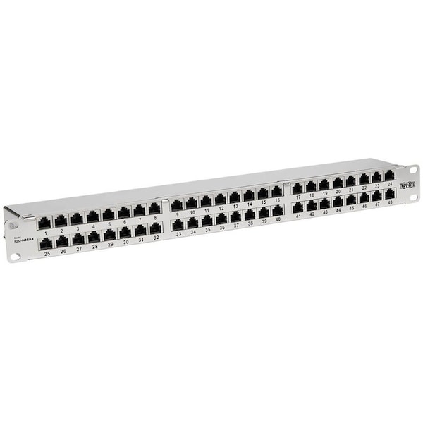 Eaton Tripp Lite Series Cat5e/Cat6 48-Port Patch Panel - Shielded, Krone IDC, 568A/B, RJ45 Ethernet N252-048-SH-K - main