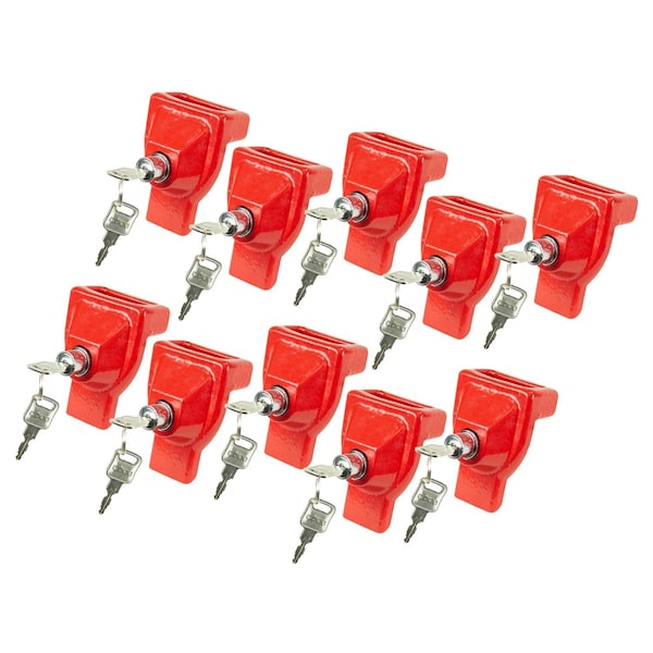 Mytee Products Heavy Duty Aluminum Air Brake Glad Hand Lock For Tractor Trailer, 10PK MP-ABGHL-Mx10 - main
