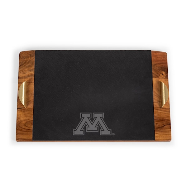 Picnic Time Family Of Brands NCAA Minnesota Golden Gophers Covina Acacia and Slate Serving Tray 957-07-512-363-0 - main