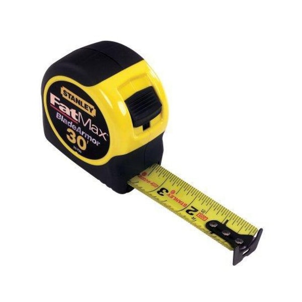 Stanley 30 ft FATMAX Classic Tape Measure, 1-1/4 in Blade, Stud Markings, ABS Plastic Case, Rubber Grip 33-730 - main