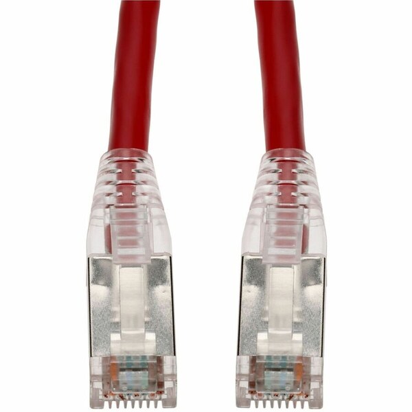 Add-On 60FT RED CAT 6 SHIELDED STP PVC ETHERNET CABLE SNAGLESS EASY CLEAR BOOT RJ-45 ADD-60FCAT6S-RD - main