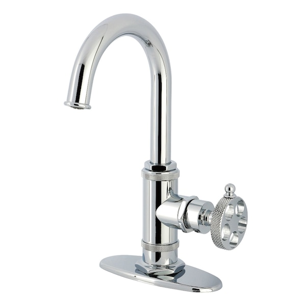Kingston Brass Single-Handle Bar Faucet with Knurled Handle, Polished Chrome KSD8501RKX - main