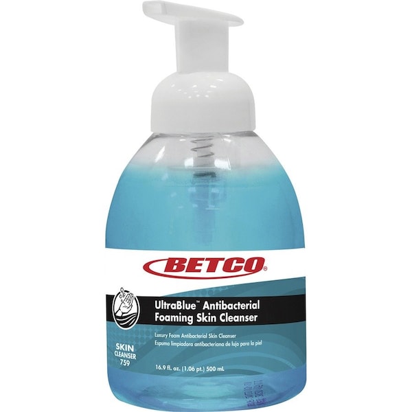 Betco 16.91 fl oz Foam Ultra Blue Antibacterial Skin Cleanser BET7590900 - main