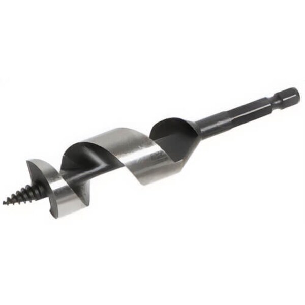 Greenlee Quick-Change Auger Wood Drill Bit, 3/4 in dia, 4-1/2 in OAL, Over Center Flute, 1/4 in Shank 60A-3/4 - main