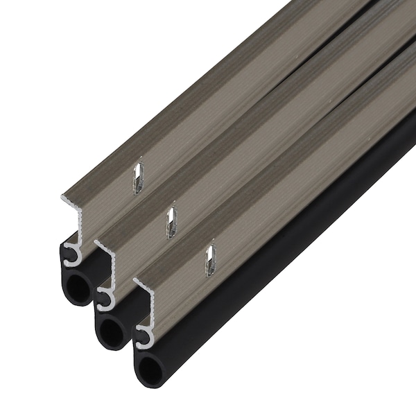 M-D Building Products Satin Nickel Aluminum and Vinyl Screw-on Top and Sides Door Seal Kit 49002 - main