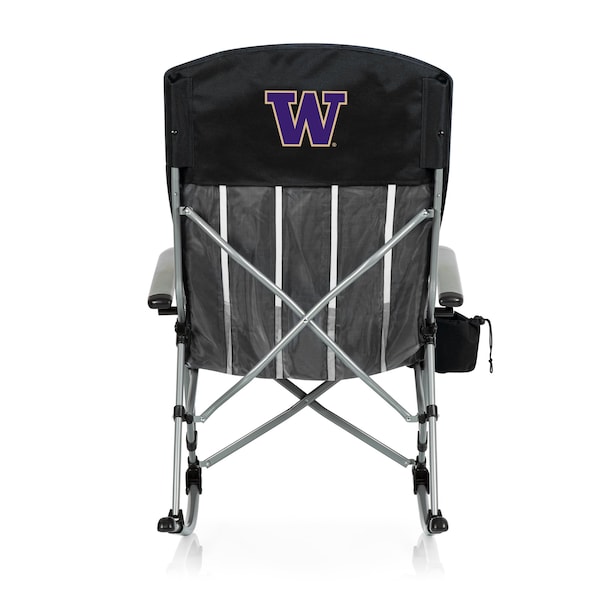 Picnic Time Family Of Brands NCAA Washington Huskies Outdoor Rocking Camp Chair - XL Heavy Duty Camping Chair 805-01-175-624-0 - main