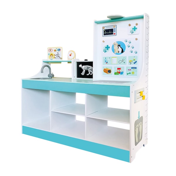 Beleduc By Playwell Doctor Station 3-in-1 - Pretend Clinic, Vet & Dentist Play Center B24232 - main