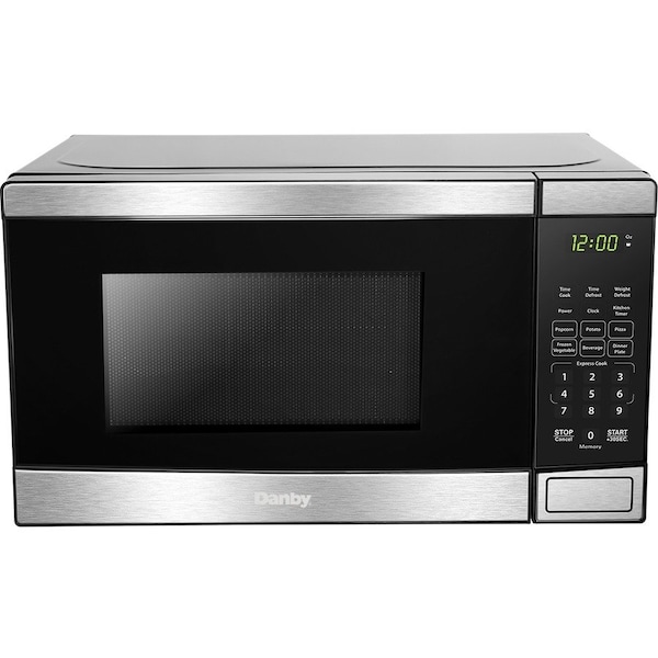 Danby Products Danby Countertop Microwave, 700 Watts, 0.7 Cu.Ft. Capacity, Black & Silver DBMW0721BBS - main