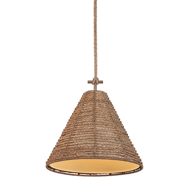 Troy Lighting 1 Light Jove Pendant Patina Brass F7510-PBR - main