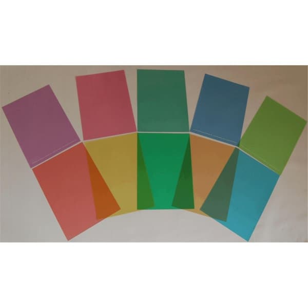 Paperperfect Colored Reading Overlay, 1 of each color, 10PK PA2548823 - main