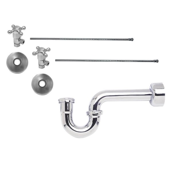 Mountain Plumbing Lavatory Supply Kit - Brass Cross Handle with 1/4 Turn Ceramic Disc Cartridge Valve MT4003X-NL MT8100-NL/PN - main