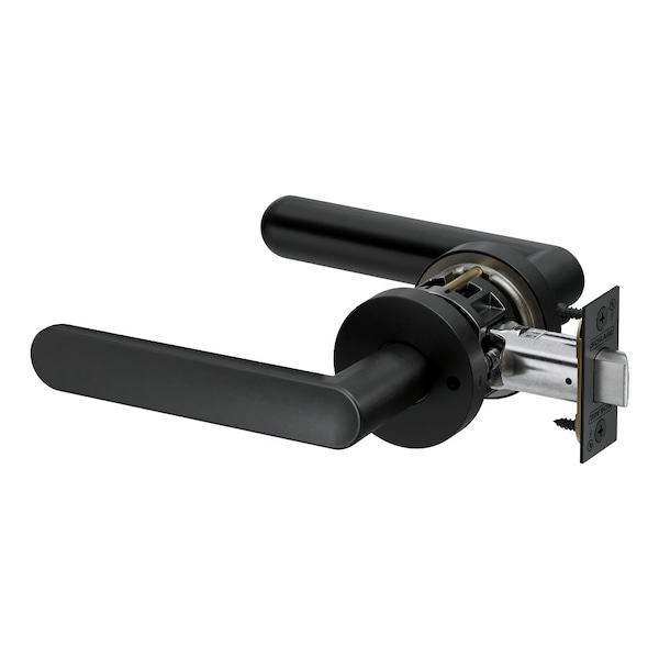 Schlage Grade 2 Bath/Bedroom Privacy Tubular Lock, Non-Keyed, Selena Lever, A Rose, Matte Black Finish PT40 SELA 622 - main