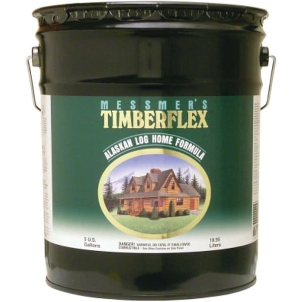 Messmers 5 Gal TF-603 Dark Walnut Timberflex Alaskan Log Home Formula, Oil-Based Exterior Wood Finish TF-602 - main