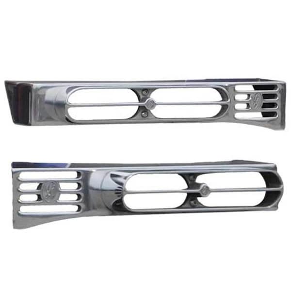 Ilc Repl. For Peterbilt 359 W Modification Year 1977 Polished Aluminum Front Fender Blinker Bar Li WZ-EKGL-X - main