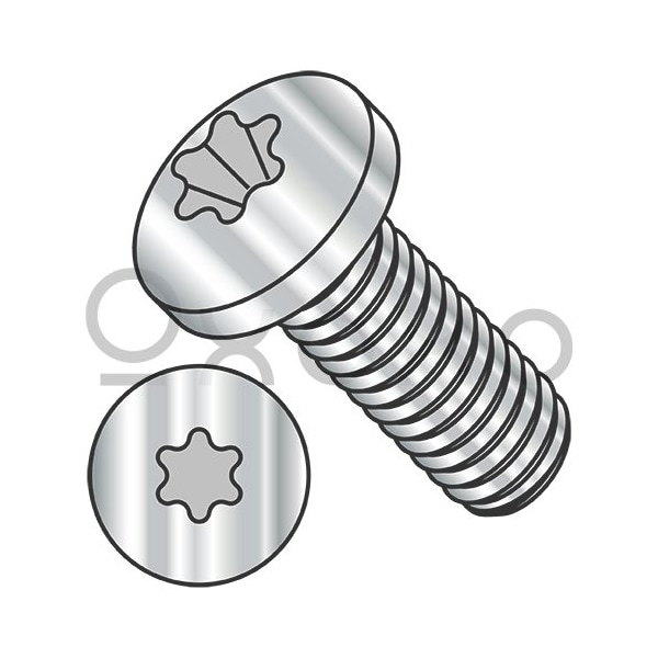 Oxoxo M4-0.7X40 ISO7045 Metric 6 Lobe Pan Head Machine Screw Full Thread 18-8 Stainless Steel, 2000PK 508882 - main