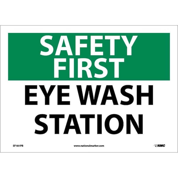 Nmc Safety First Eye Wash Station Sign, SF181PB SF181PB - main