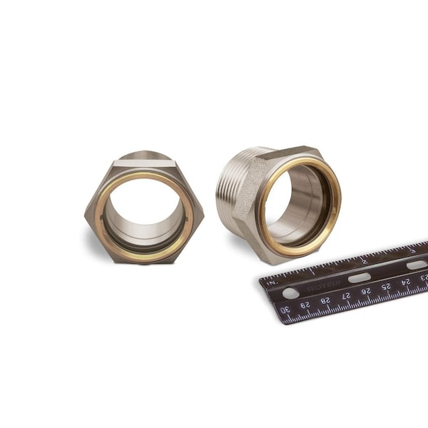 Oil-Rite Gasketed Window Sight NPT Thread - 1 1/4in. NPT, 1 3/4in., None, 50 PSI, Buna-N, 1 19/64in. B1740-6 - main