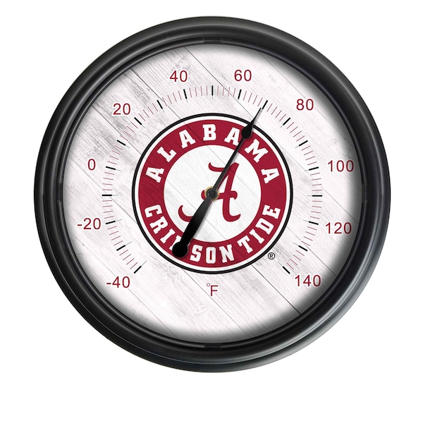 Holland Bar Stool Co University of Alabama (Script A) Indoor/Outdoor LED Thermometer ODThrm14BK-08AL-A - main