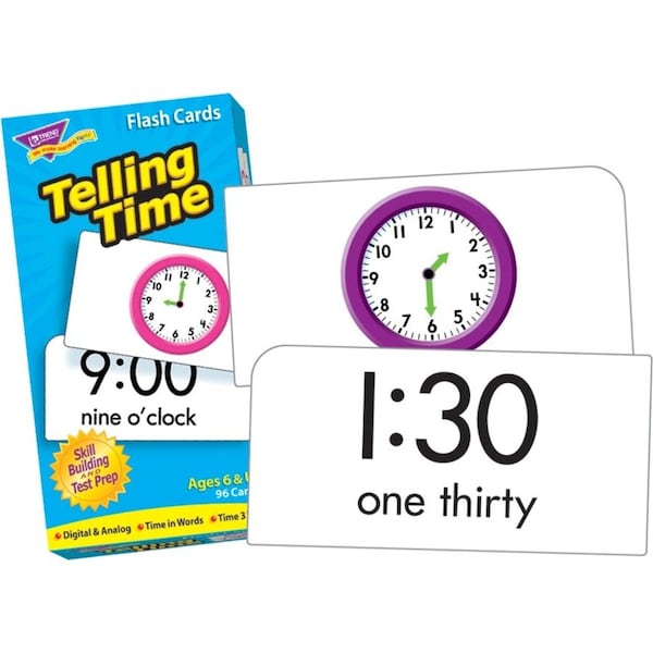 Trend Enterprises Telling Time Skill Drill Flash Cards T53108 - main
