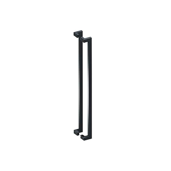 Deltana 48in Back to Back Modern Offset Door Pulls Black Finish SSPOBB48U19 - main
