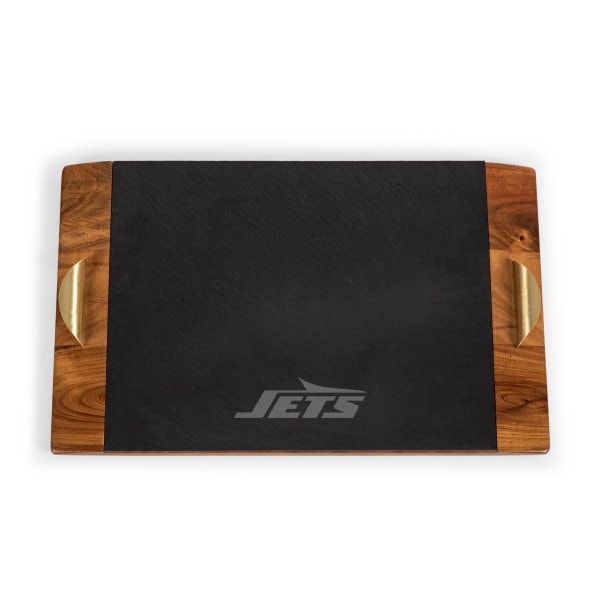 Picnic Time Family Of Brands NFL New York Jets - Covina Acacia and Slate Serving Tray 957-07-512-223-2 - main