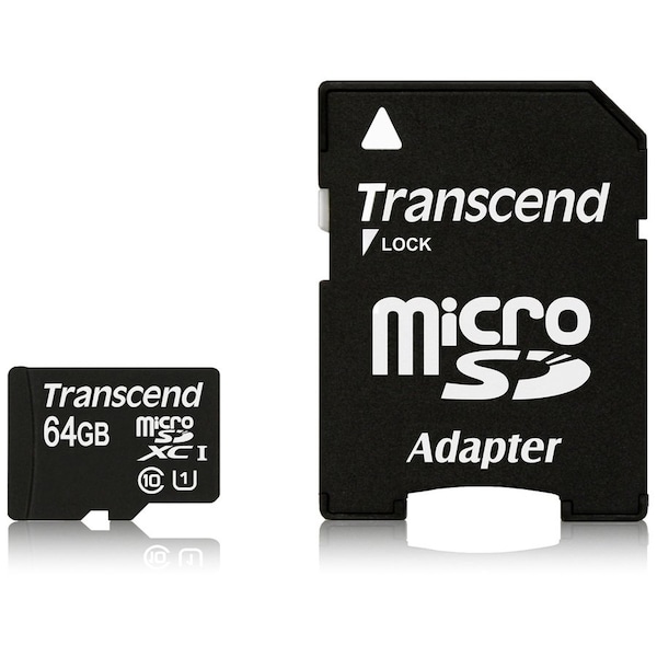 Transcend Information Transcend 64 GB Class 10/UHS-I microSDXC - 400x Memory Speed - Lifetime Warranty TS64GUSDU1 - main