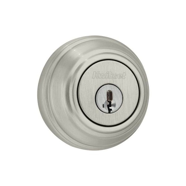 Kwikset Single Cylinder Deadbolt SmartKey with 6AL Latch and STRKP Strike Pack which includes Square 980-15S.STRKP - main