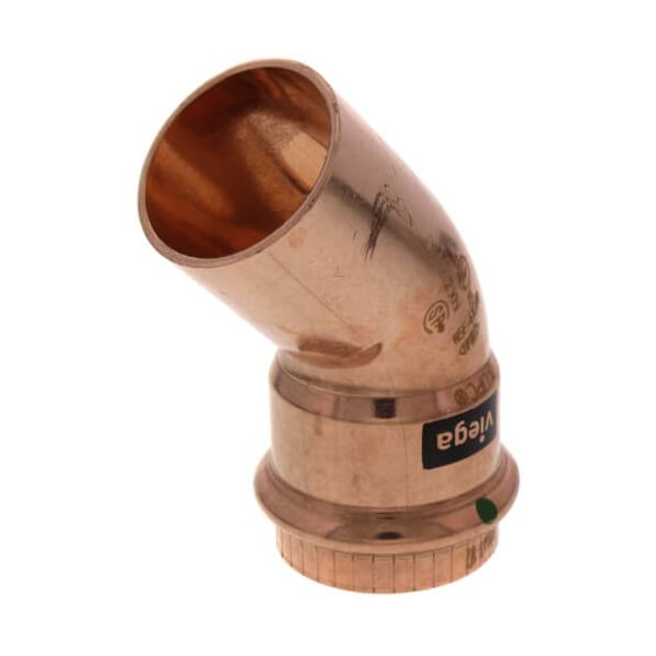 Viega ProPress 45 street elbow P 1.5 FTG CTS 1.5 copper 77068 - main