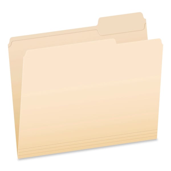 Pendaflex Reinforced Top Tab Manila File Folders, 1/3-Cut Tabs: Right Position, Letter Size, Manila, 100PK R752 1/3-3 - main