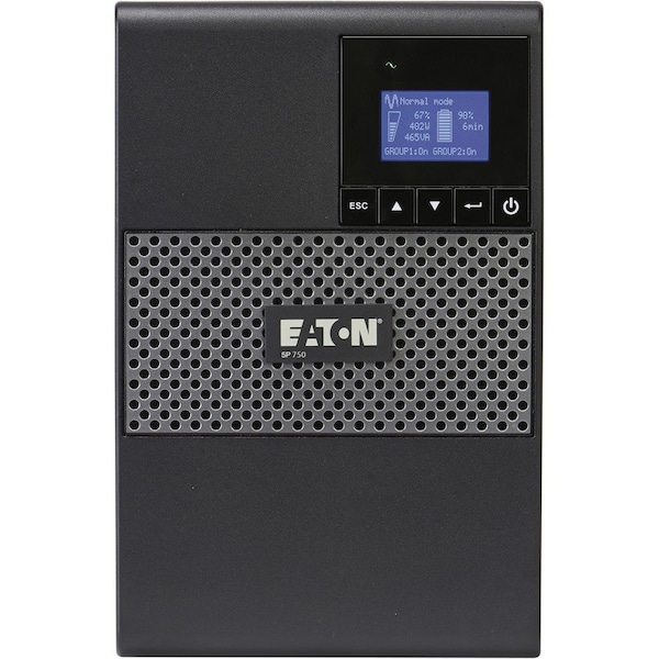 Eaton UPS System, 750VA, Line Interactive, Out: 120V AC In: 120V AC 5P750 - main