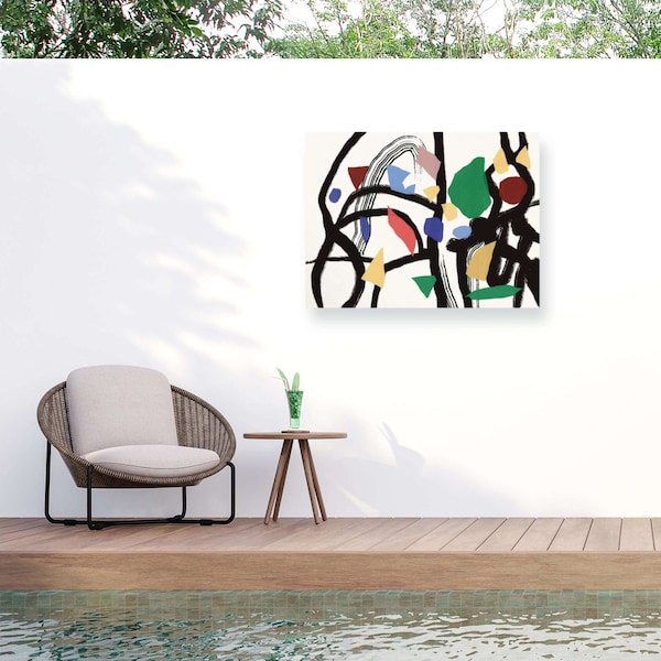 Trademark Fine Art Outdoor Canvas Art Little Dean Colors in the forest 03 Wall Art for Patios, or Gardens 1X28511-OC2432WR - main