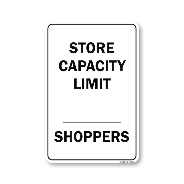 Signmission Public Safety, 18" Height, 24" x 18", Store Capacity Limit Shoppers, Store Capacity Limit Shoppers OS-NS-D-1824-25438 - main