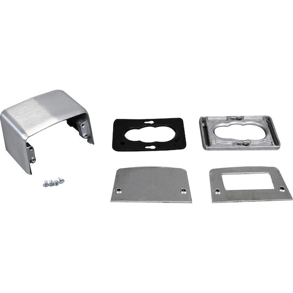 Wiremold GFCI Service Fitting, Gray, Aluminum 525J - main
