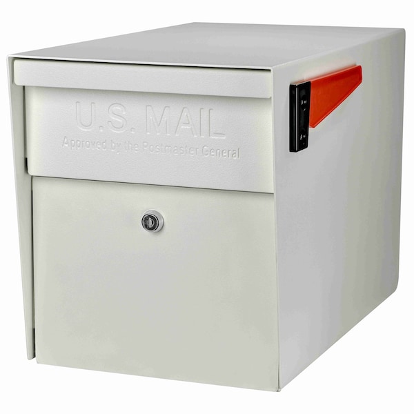 Mail Boss Locking Security Post-Mount Mailbox, Cream White, USPS Approved 805924 - main