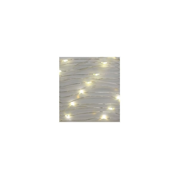Ledvance/ Sylvania LED Micro Dot Christmas String Lights, Warm White, Silver Wire, Timer/Battery Operated, 40-Ct. V51885-88 - main