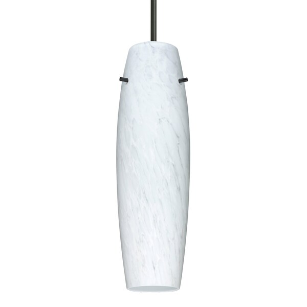 Besa Lighting Besa Suzi Pendant, Carrera, Black Finish, 1x 9W LED 1JT-489719-LED-BK - main