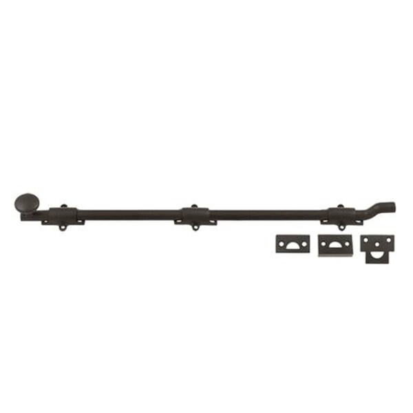 Dendesigns 24 in. Heavy Duty Surface Bolt with Off-set, Oil Rubbed Bronze - Solid DE588422 - main