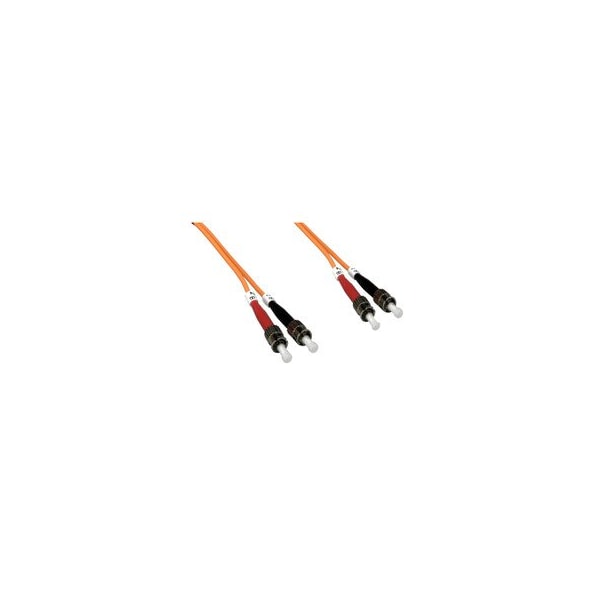 Cable Wholesale ST/UPC OM2 Duplex 2.0mm Fiber Optic Patch Cord, OFNR, Multimode 50/125, Orange Jacket, STST-11002 - main