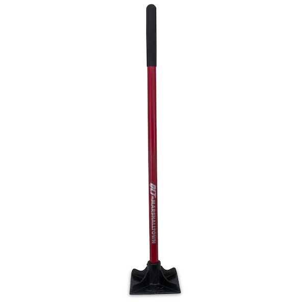 Marshalltown 10 in x 10 in Cast Iron Tamper, 48 in Steel Handle, Rubber Grip, Hand Tamper HT10 - main