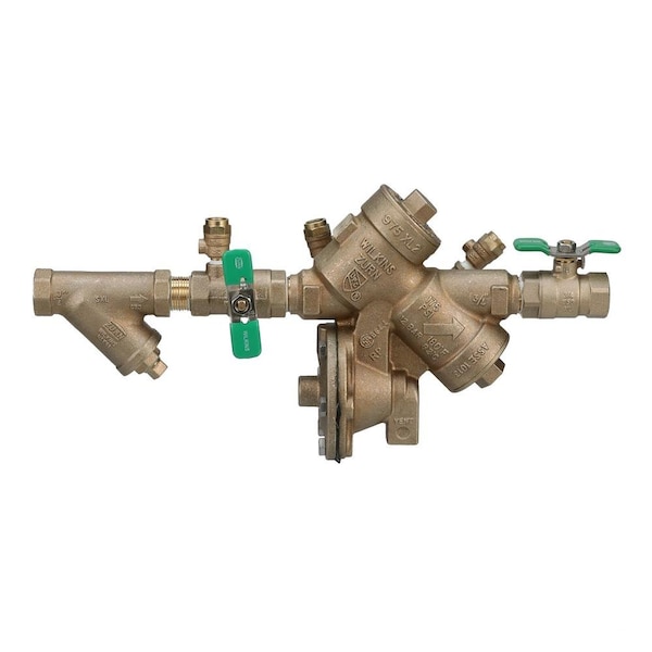 Wilkins 3/4in 975 RP Ball Vlvs Testcock-up NPT SXL Strainr Y-pattern Lead Free w/air gap 34-975XL2TCUSAG - main