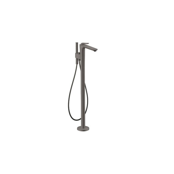 Axor Citterio C Freestanding Tub Filler Trim with 1.75gpm Handshower- Cubic Cut in Brushed Black Chrome 49441341 - main